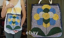 Fine 1900 Native American Plateau Contour Beaded Bag with Floral Pattern