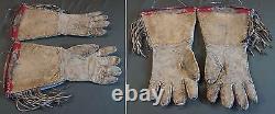 Fine 1900 Native American Yakama, Umatilla, Nez Perce Beaded Gauntlet Gloves