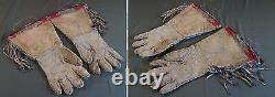 Fine 1900 Native American Yakama, Umatilla, Nez Perce Beaded Gauntlet Gloves