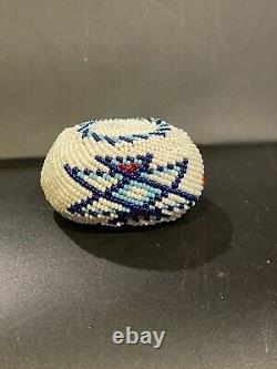 Fine Paiute Shoshone Beaded Willow Basket Jenny Dick Native American Miniature 6