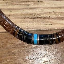 Fine Santo Domingo Pueblo Indian Heishi Shell Turquoise Bead Collar Necklace