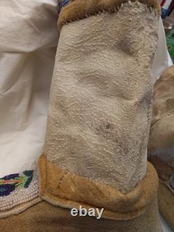 First Peoples Native American High Top Beaded Moccasins Cree Or Ojibwe