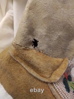 First Peoples Native American High Top Beaded Moccasins Cree Or Ojibwe