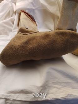 First Peoples Native American High Top Beaded Moccasins Cree Or Ojibwe