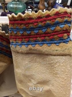 First Peoples Native American High Top Beaded Moccasins Cree Or Ojibwe
