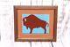 Framed Beaded Buffalo Panel