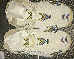Full beaded vintage Native American moccassins