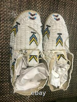 Full beaded vintage Native American moccassins