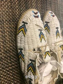 Full beaded vintage Native American moccassins