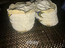 Full beaded vintage Native American moccassins