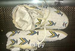 Full beaded vintage Native American moccassins