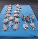 GIANT ROSE QUARTZ set Squash Blossom Necklace /w Bracelet and Earrings