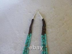 Genuine Turquoise Nugget And Heishi Beads Native American Southwestern Necklace