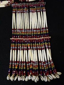 Glass Beaded Hairpipe Native American Indian Double Sided Breastplate And Choker