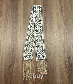 Gorgeous ANTIQUE Handmade Native American INDIAN Seed Bead SASH