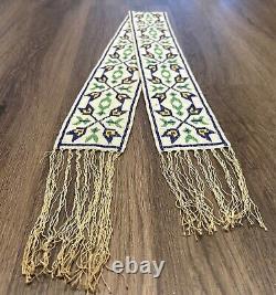 Gorgeous ANTIQUE Handmade Native American INDIAN Seed Bead SASH