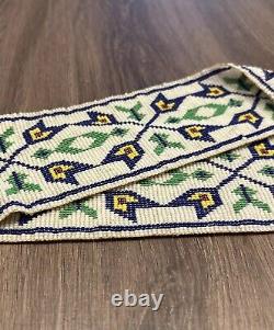 Gorgeous ANTIQUE Handmade Native American INDIAN Seed Bead SASH