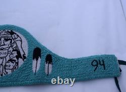 Gorgeous Native American Pow-wow Princess Crown Head Band Hand Made Beaded