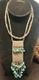 HAND MADE Native American Mix Bead turquise Medicine Bag Beaded Necklace 28