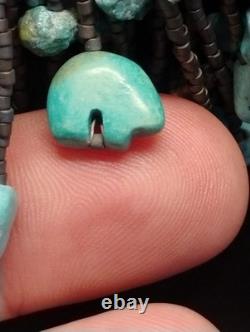 HAND MADE Native American Mix Bead turquise Medicine Bag Beaded Necklace 28