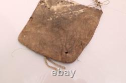HISTORIC Plains Indian Sioux Beaded LEATHER BAG Pouch Native American 1900s ATQ