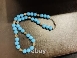 Hand Beaded Native American Turquoise Prayer Beads Necklace18