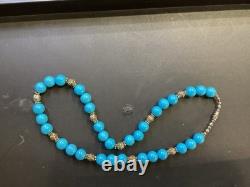 Hand Beaded Native American Turquoise Prayer Beads Necklace18