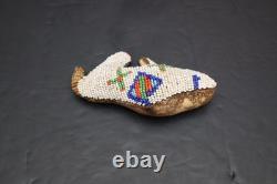 Hand Made Native American Beaded Leather Fetish, Buffalo Amulet