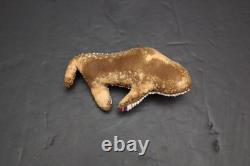 Hand Made Native American Beaded Leather Fetish, Buffalo Amulet