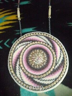 Hand beaded Medallion Native American Made