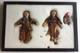 Handcrafted Native American Leather Face Dolls Beaded Face Seed Beads 1940s Vtg