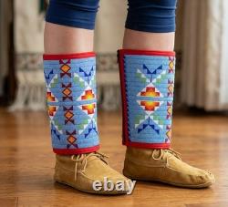 Handmade Beaded Leather Leggings For Woman for Powwow (Duty paid)