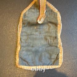 Handmade Beaded Native American US Roll-Up Bag with Traditional Patterns