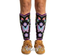 Handmade Beaded Wool Leggings For Powwow Woman