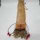 Handmade Dakota Buckskin Pipe Bag Vintage with Quillwork Fringe and Tin Cones
