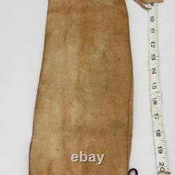Handmade Dakota Buckskin Pipe Bag Vintage with Quillwork Fringe and Tin Cones