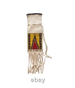 Handmade Lakota Sioux Western Native American Beaded Tobacco bag Hide Pipe bag