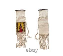 Handmade Lakota Sioux Western Native American Beaded Tobacco bag Hide Pipe bag