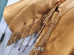 Handmade Leather Seashell and Beaded American Dress