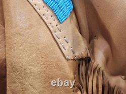 Handmade Leather Seashell and Beaded American Dress