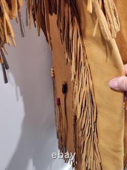 Handmade Leather Seashell and Beaded American Dress