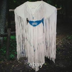 Handmade Native American Fringe Dress Boho Western Beaded Costume