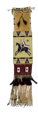 Handmade Native American Lakota Sioux Style Beaded Pipe Bag Tobacco pouch 2X PCS
