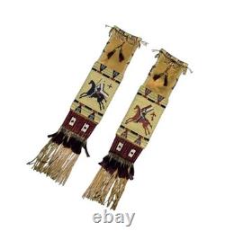 Handmade Native American Lakota Sioux Style Beaded Pipe Bag Tobacco pouch 2X PCS