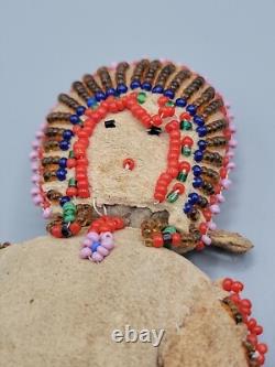 Handmade Native American Leather & Beaded Dolls Small & Large