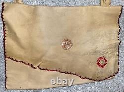 Handmade Native American Leather Purse/Pouch Beaded Hand Stitched