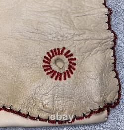 Handmade Native American Leather Purse/Pouch Beaded Hand Stitched