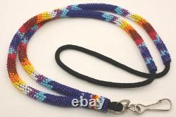 Handmade Native American Navajo Full Beaded Lanyard / ID Holder