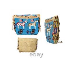 Handmade Native American Style Beaded Possible Bag Sioux Lakota Horse Tribal Art
