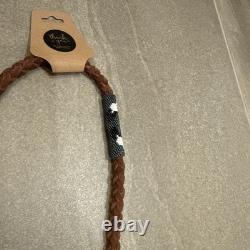 Handmade Native American inspired Eagle Glass Beaded, Painted Medallion Necklace